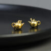 Original Sterling Silver Cute Teapot Ear Clips