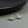 Original Sterling Silver Cute Teapot Ear Clips