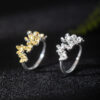 S925 Sterling Silver Original Simple Osmanthus Open Ring