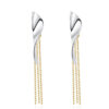 S925 Sterling Silver Original Willow Leaf Tassel Earrings