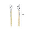 S925 Sterling Silver Original Willow Leaf Tassel Earrings