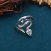 S925 Sterling Silver Rattlesnake Vintage Open Ring