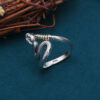 S925 Sterling Silver Rattlesnake Vintage Open Ring