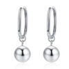 S925 Sterling Silver Round Ball Fashion Simple Earrings