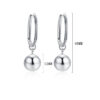 S925 Sterling Silver Round Ball Fashion Simple Earrings