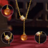 S925 Silver Inlaid Agate Zircon Necklace