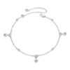 Original S925 Sterling Silver Dynamic Heart Tassel Anklet