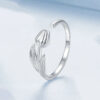 Original S925 Sterling Silver Tulip Open Ring