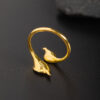 S925 Silver Original Design Simple Calla Lily Open Ring