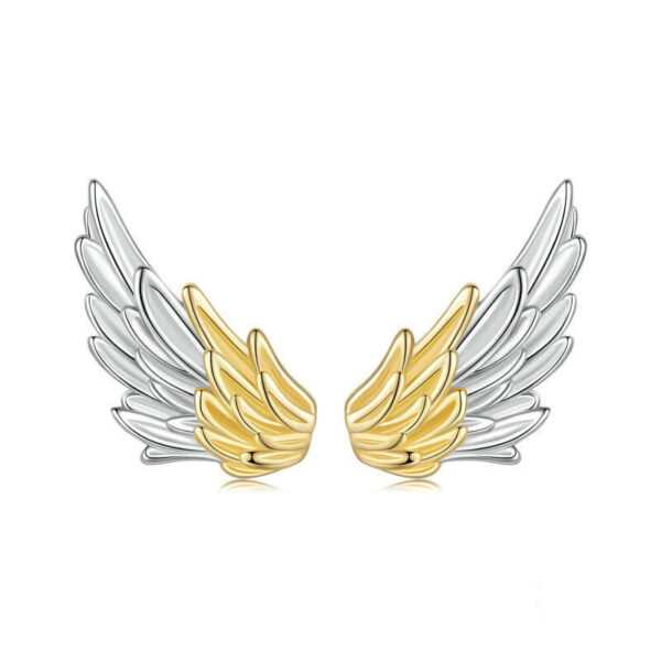 S925 Silver Original Electroplated Wing Stud Earrings