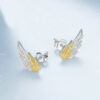 S925 Silver Original Electroplated Wing Stud Earrings