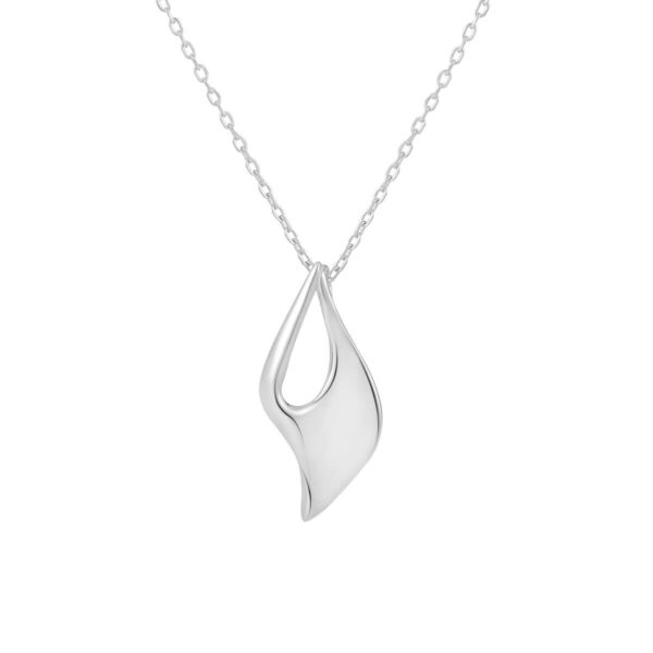 S925 Sterling Silver Geometric Hollow Irregular Necklace