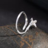 S925 Sterling Silver Original Design Hyacinth Open Ring