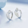 Original S925 Sterling Silver Tulip Hoop Earrings