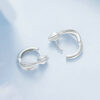 Original S925 Sterling Silver Tulip Hoop Earrings