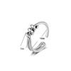 S925 Sterling Silver Vintage Rope Knotted Open Ring