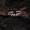 S925 Sterling Silver Vintage Rope Knotted Open Ring