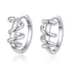 S925 Sterling Silver Wire Wrap Hoop Earrings