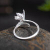 S925 Sterling Silver Original Simple Clivia Open Ring