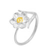 Original S925 Sterling Silver Daffodils Open Ring