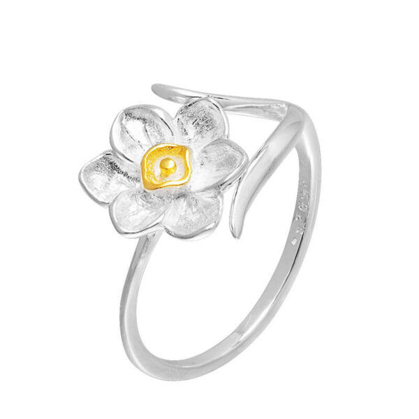 Original S925 Sterling Silver Daffodils Open Ring