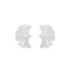 Original S925 Sterling Silver Inlaid Zircon Ginkgo Leaf Stud Earrings