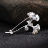 Original S925 Sterling Silver Pearl Ginkgo Leaf Brooch