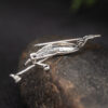 S925 Sterling Silver Original Design Red-crowned Crane Brooch