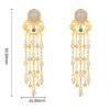 S925 Silver Inlaid Hetian Jade Pearl Tassel Earrings