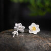 S925 Silver Original Design Simple Daffodil Stud Earrings