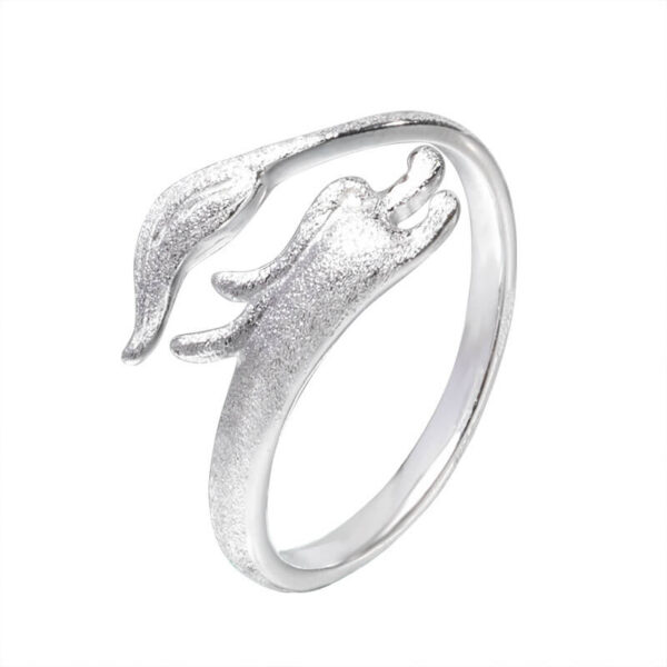 S925 Silver Original Design Simple Dragon Open Ring