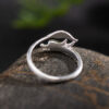 S925 Silver Original Design Simple Dragon Open Ring