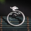 S925 Silver Original Simple Ethnic Style Phoenix Open Ring