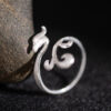 S925 Silver Original Simple Ethnic Style Phoenix Open Ring