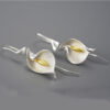 S925 Sterling Silver Calla Lily Ear Hooks