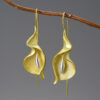 S925 Sterling Silver Calla Lily Ear Hooks