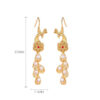 S925 Sterling Silver Gold-plated Freshwater Pearl Vintage Phoenix Flower Hollow Earrings