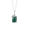 S925 Sterling Silver Gold-plated Malachite Pendant