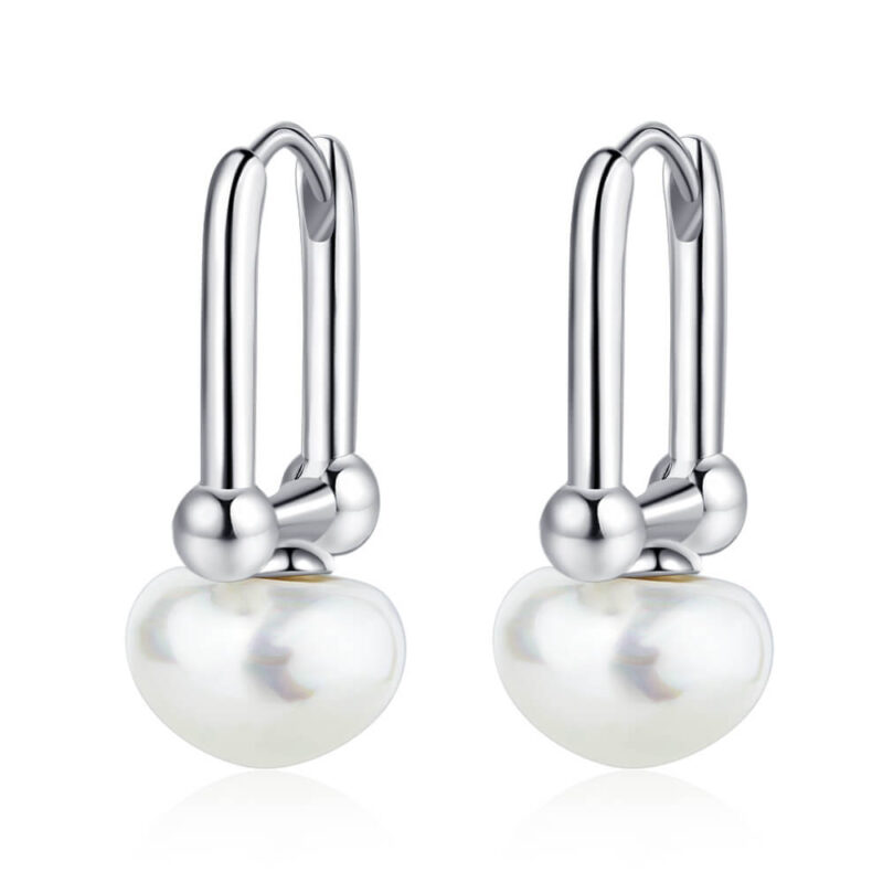 S925 Sterling Silver Pearl Ear Buttons