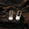 S925 Sterling Silver Pearl Ear Buttons