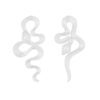 S925 Sterling Silver Snake-shaped Texture Inlaid Zircon Earrings