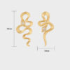 S925 Sterling Silver Snake-shaped Texture Inlaid Zircon Earrings