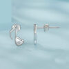 Original S925 Sterling Silver Love Note Zircon Stud Earrings