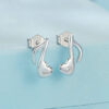 Original S925 Sterling Silver Love Note Zircon Stud Earrings