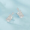 Original S925 Sterling Silver Skeleton Bass Stud Earrings