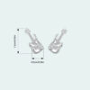 Original S925 Sterling Silver Skeleton Bass Stud Earrings