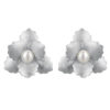 S925 Silver Begonia Pearl Stud Earrings