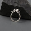 S925 Silver Original Wave Open Ring