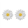 S925 Silver Simple Daisy Stud Earrings