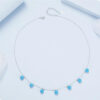 S925 Sterling Silver Blue Turquoise Necklace